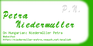 petra niedermuller business card