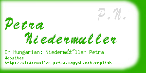 petra niedermuller business card